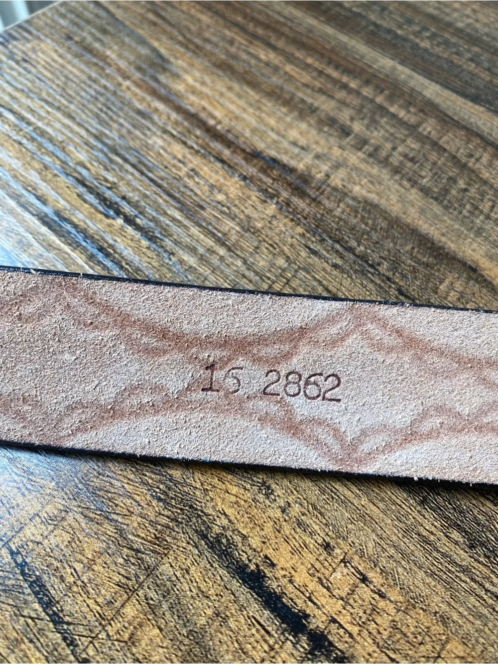 Vintage Hand Tooled Leather Belt, 36”